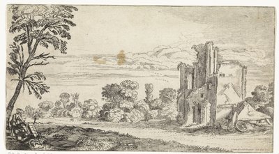Paysage avec ruine - Simon Poelenburg