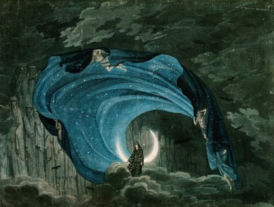 Décor pour la Reine de la Nuit, opéra de Mozart - Simon Quaglio