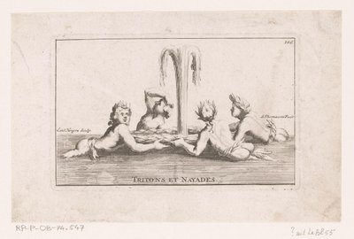 Sculpture de fontaine de tritons et naïades - Simon Thomassin