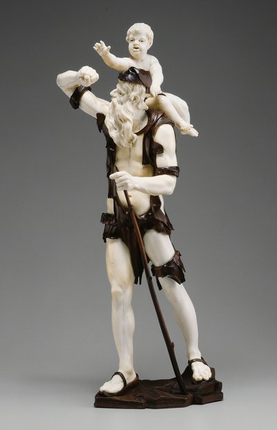 Vieux mendiant portant un enfant, 1735-50 - Simon Troger