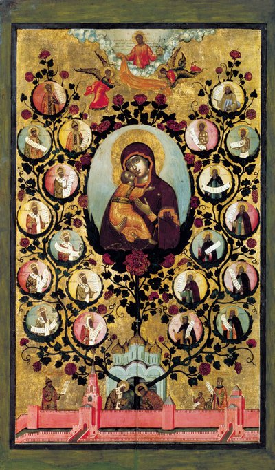 Apothéose de la Vierge de Vladimir, 1668 - Simon Ushakov