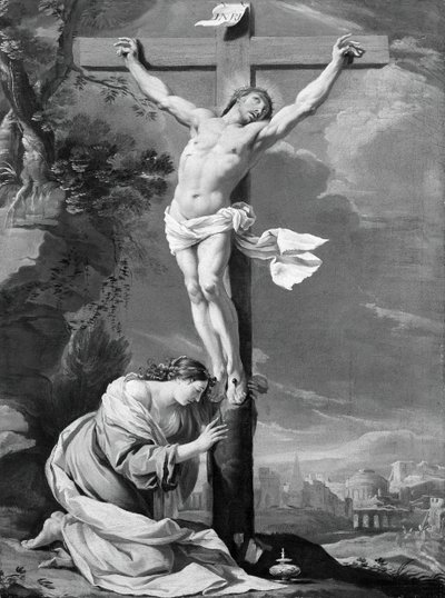 Christ en Croix avec Marie Madeleine, 1640-1650 - Simon Vouet