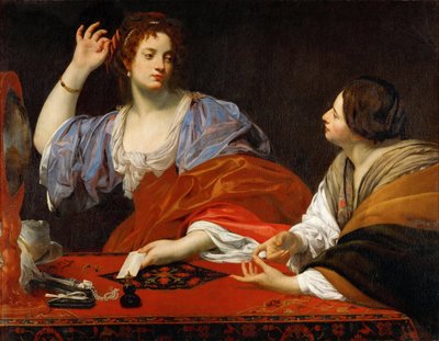 Marthe blâme sa sœur vaine Marie-Madeleine - Simon Vouet