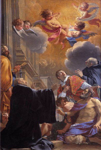 Saint Merry (ou Saint Mederic), Évêque de Paris (7ème siècle) délivrant les prisonniers - Simon Vouet