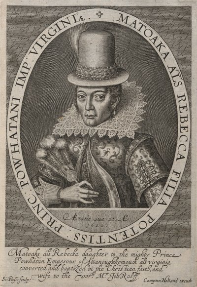 Pocahontas (vers 1595-1617) - Simon de Passe