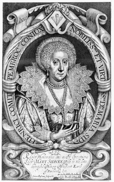 La très honorable et vertueuse Lady Mary Sidney, épouse du défunt Henry Herbert, comte de Pembroke, publié par Sudbury et Humble, 1618 - Simon de Passe