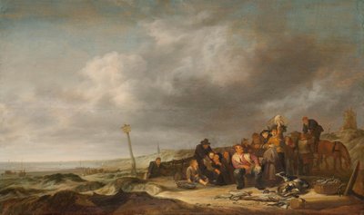 Plage avec pêcheurs - Simon de Vlieger (attributed to)