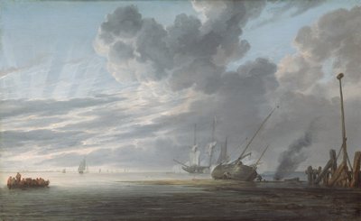 Estuaire à la fin du jour, vers 1640-1645 - Simon de Vlieger