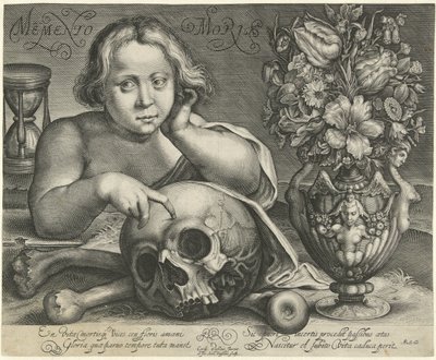 Enfant avec crâne (Vanitas) - Simon van de Passe