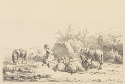 Berger et moutons - Simon van den Berg