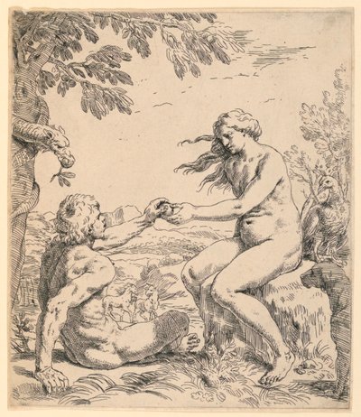 Adam et Ève - Simone Cantarini