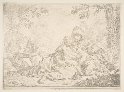 Sainte Famille avec Saint Jean-Baptiste, vers 1637-1640 - Simone Cantarini