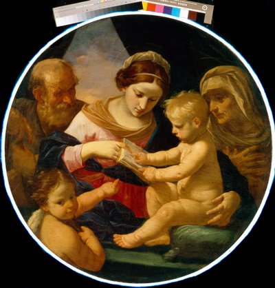 La Sainte famille avec Saint Jean Baptiste et Sainte Elisabeth - Simone Cantarini