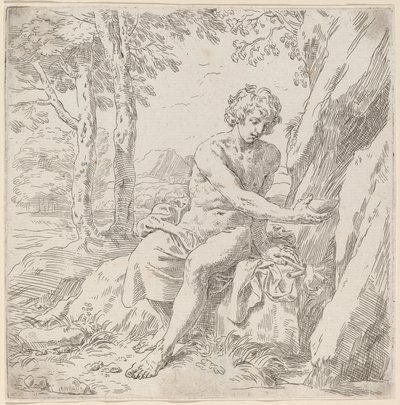Saint Jean-Baptiste dans le désert - Simone Cantarini