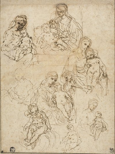 Esquisses de la Vierge et l