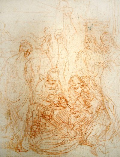 La naissance de la Vierge - Simone Cantarini