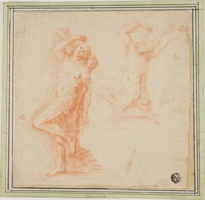 Deux esquisses de Saint Sébastien - Simone Cantarini