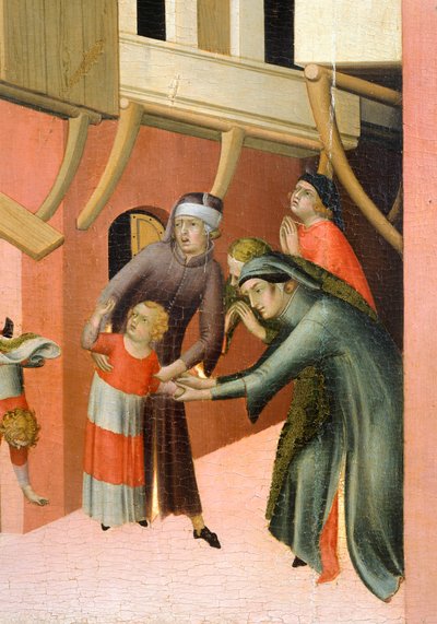 Retable intitulé Bienheureux Agostino Novello et histoires de sa vie (détail) - Simone Martini