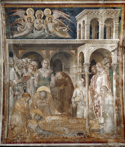 Fresque de la vie de Saint Martin. La mort de Saint Martin - Simone Martini