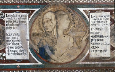 Maestà : Figure à deux visages représentant l