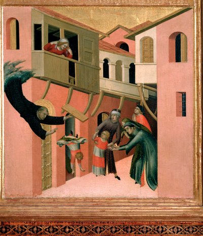 Le moine italien Agostino Novello dit Panormitano et la représentation de quatre de ses miracles - Simone Martini