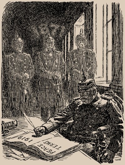 Fantômes à Versailles. Punch, 7 mai 1919 - Sir Bernard Partridge