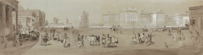 Maison du gouvernement depuis la bibliothèque de St. Andrew - Calcutta - Sir Charles D
