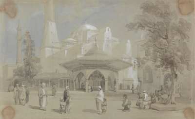 Vue de la mosquée Sainte-Sophie et de la fontaine Shadirvan, Istanbul - Sir Charles DOyly