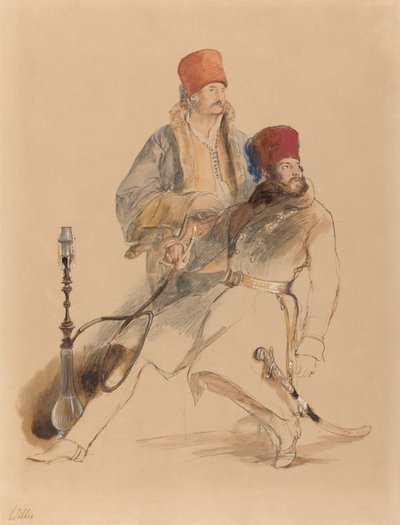 Capitaine Leigh et son dragoman - Sir David Wilkie