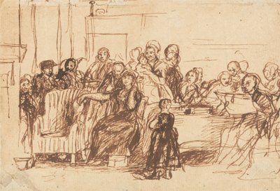 Esquisse pour "La lecture du testament" - Sir David Wilkie