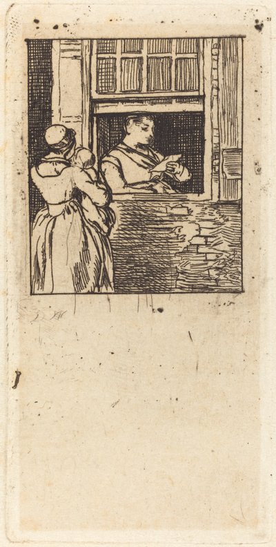 Femme à une fenêtre, lisant une lettre - Sir David Wilkie