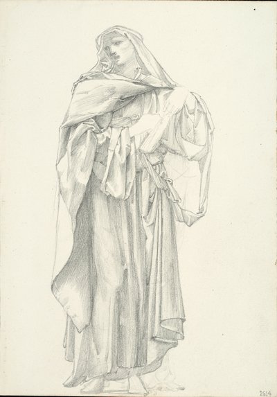 Figure masculine drapée (carnet de croquis #2614) - Sir Edward Burne Jones