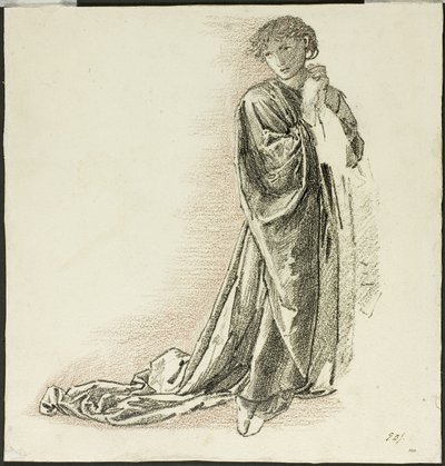 Figure drapée agenouillée - Sir Edward Burne Jones