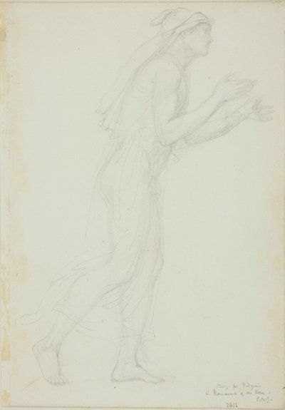 Étude pour Pèlerin dans Romaunt of the Rose - Sir Edward Burne Jones