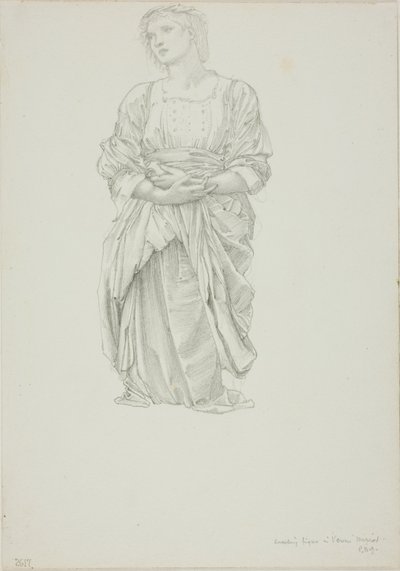 Étude pour "Le miroir de Vénus" : Figure féminine agenouillée - Sir Edward Burne Jones