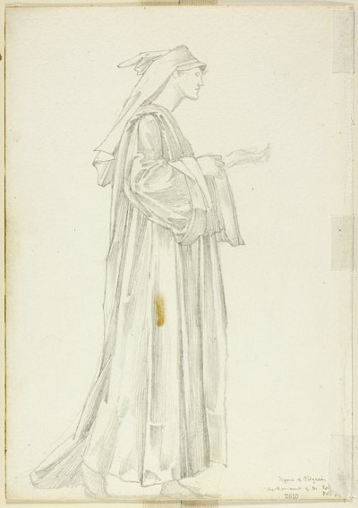 Étude de pèlerin pour le Romaunt de la Rose - Sir Edward Burne Jones