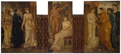Cupidon et Psyché - Fresques du Palais Vert - Les sœurs de Psyché lui rendent visite chez Cupidon, 1881 - Sir Edward Coley Burne Jones