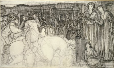 Gualdrada Donati présentant sa fille à Buondelmente - Sir Edward Coley Burne Jones