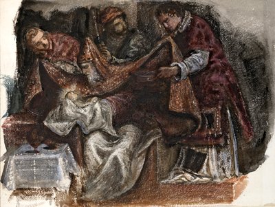 Étude de la Circoncision de Tintoretto dans la Scuola Grande di San Rocco, 1862 - Sir Edward Coley Burne Jones
