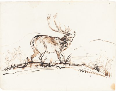 Un Cerf Bramant - Sir Edwin Landseer