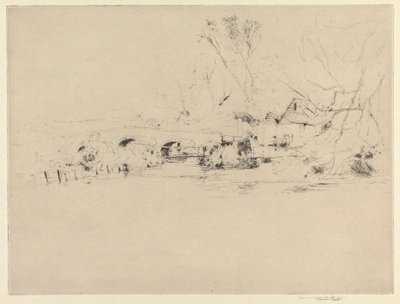 Vieux moulin sur la Wandle, à Mitcham - Sir Frank Short