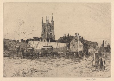 Comédiens ambulants à Lidd, Kent - Sir Frank Short