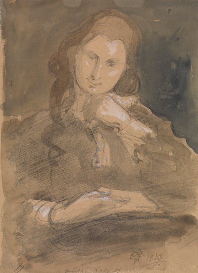 Étude de portrait de Martha, Lady Hayter - Sir George Hayter