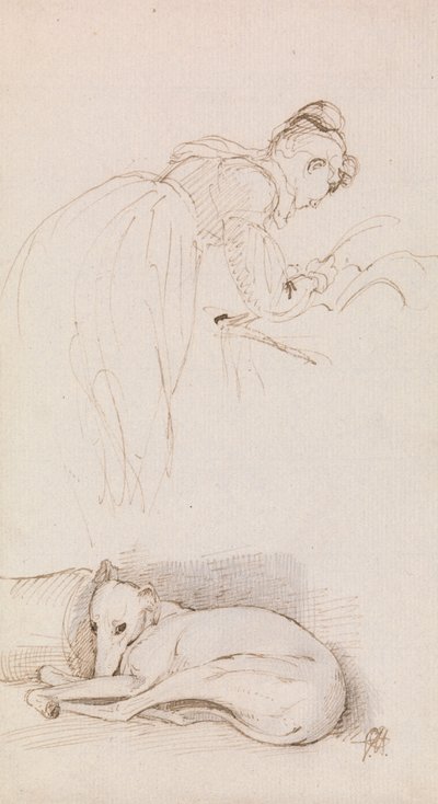 Études de femme et de lévrier - Sir George Hayter