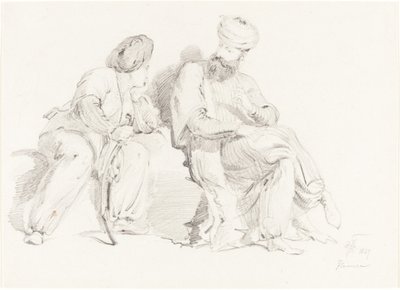Deux hommes en tenue orientale - Sir George Hayter