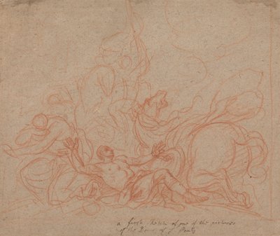 Esquisse pour "La Conversion de Saint Paul" pour le dôme de la cathédrale Saint-Paul - Sir James Thornhill