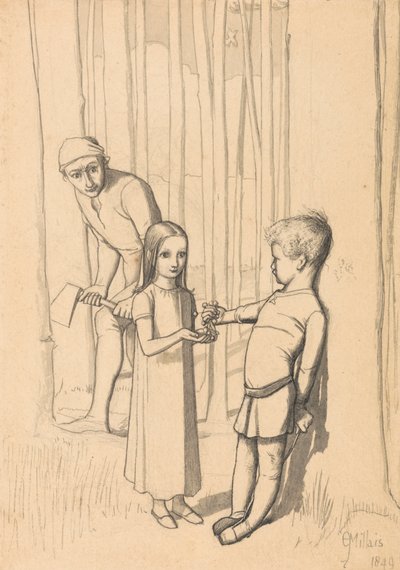 Étude pour La fille du bûcheron - Sir John Everett Millais