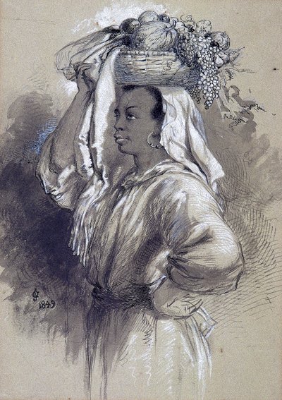 Fille avec des fruits, 1849 - Sir John Gilbert