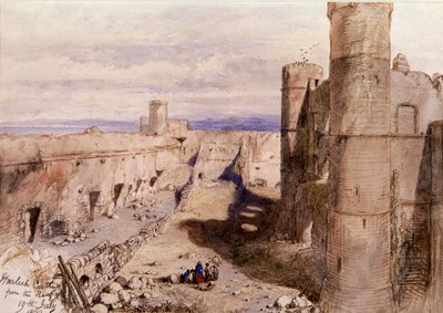 Château de Harlech depuis les remparts, Pays de Galles, 1850 - Sir John Gilbert