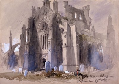 Melrose Abbey - Sir John Gilbert